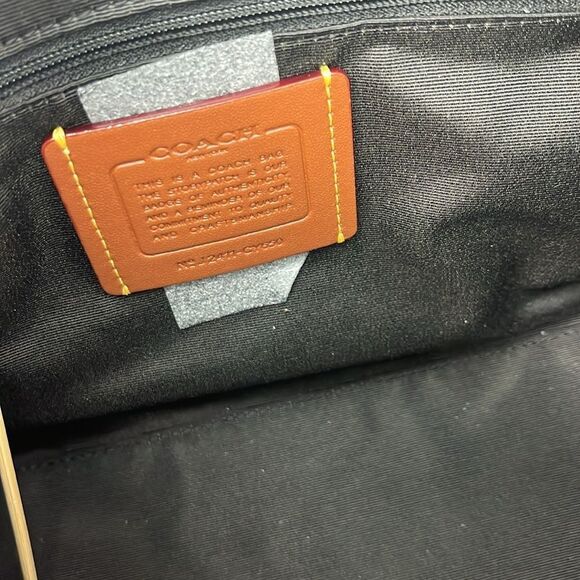 Coach Rowan Satchel Bag Crossbody In Signature Canvas With Bow Print Purse - Picture 9 of 15